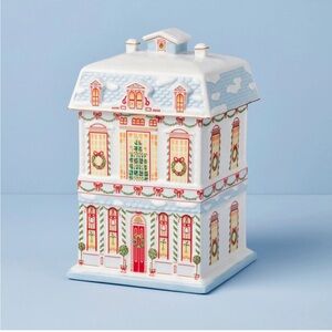 Lenox Spice Village Christmas Cookie Jar Limited Edition Ceramic Storage House